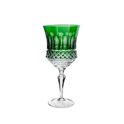 Taça vinho branco em cristal Strauss Overlay 119.069 330ml verde escuro
