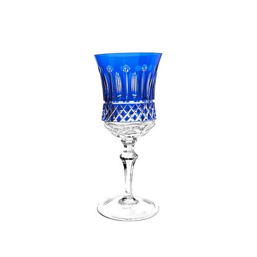 Taça vinho branco em cristal Strauss Overlay 119.069 330ml azul escuro