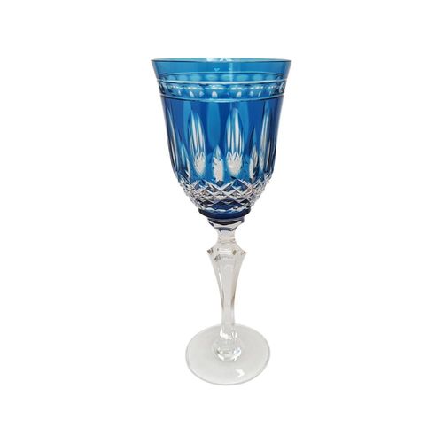Taça vinho branco em cristal Strauss Overlay 237.068 310ml azul claro