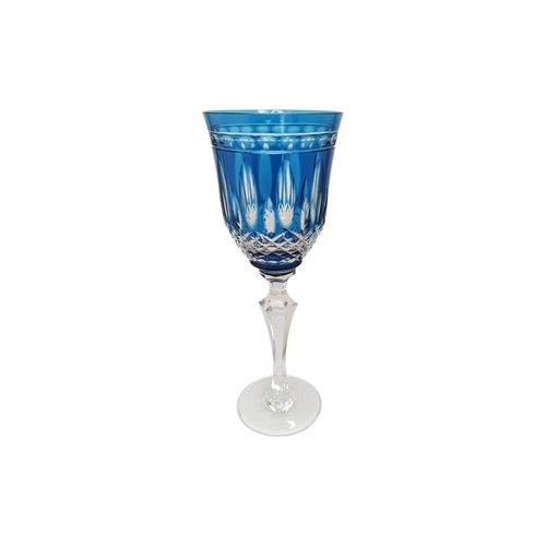 Taça licor em cristal Strauss Overlay 237.068 110ml azul claro