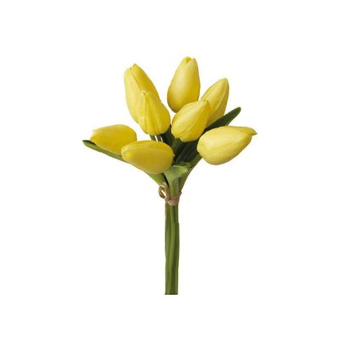 Ramalhete de Tulipa em plástico Brilliance Toque Real 24cm amarelo