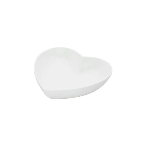 Petisqueira em porcelana Bom Gourmet Coração 21x18x6cm branco