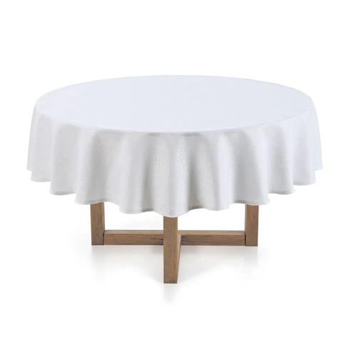 Toalha de mesa Karsten Marila 178 redonda Branco
