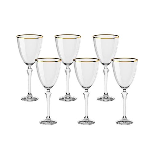 Jogo de taças em cristal para vinho branco Haus Elegance 250ml 6 peças