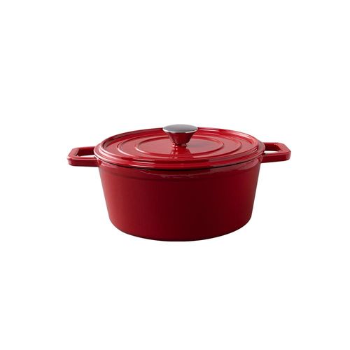 Mini Caçarola em ferro com tampa Haus Sauté 10x4,5cm vermelha (57503/159)