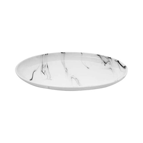 Travessa oval em porcelana Haüskraft Marble 30cm