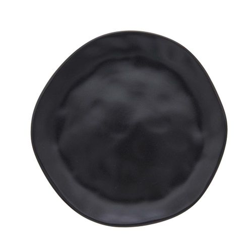 Prato raso em cerâmica Copa&Cia Organic 26cm preto