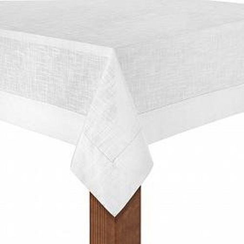 Toalha de mesa retangular em algodão Copa&Cia Coloratta 8 lugares 1,60m x 2,70m branco