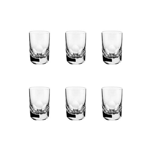 Jogo de copos cachaça em cristal com tampa Strauss 105.635.065 55ml 6 peças