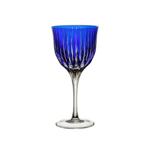 Taça para vinho tinto em cristal Strauss Overlay 225.102.150 370ml azul escuro