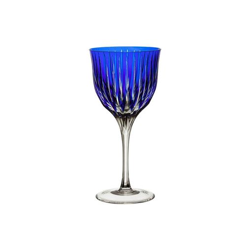 Taça para vinho branco em cristal Strauss Overlay 225.103.150 330ml azul escuro