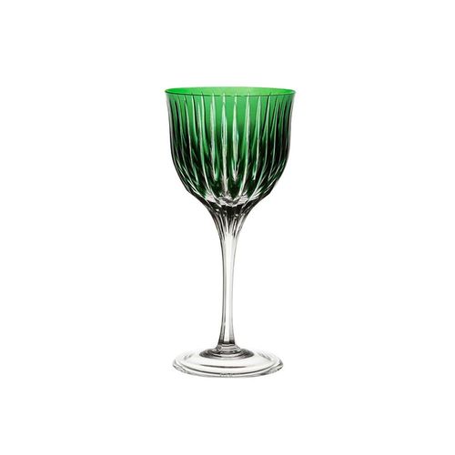 Taça para vinho branco em cristal Strauss Overlay 225.103.150 330ml verde escuro