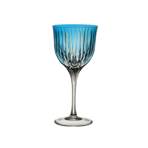 Taça para vinho tinto em cristal Strauss Overlay 225.102.150 370ml azul claro