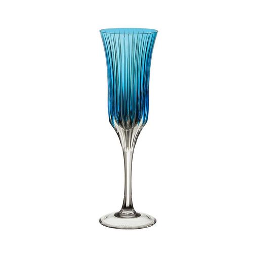 Taça de champagne em cristal Strauss Overlay 225.107.150 190ml azul claro