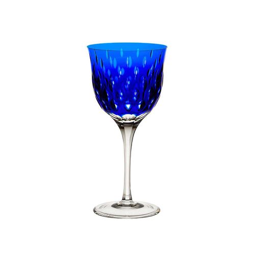 Taça para vinho tinto em cristal Strauss Overlay 225.102.152 370ml azul escuro
