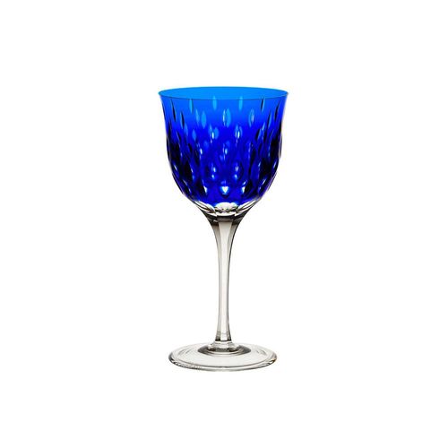 Taça para vinho branco em cristal Strauss Overlay 225.103.152 330ml azul escuro