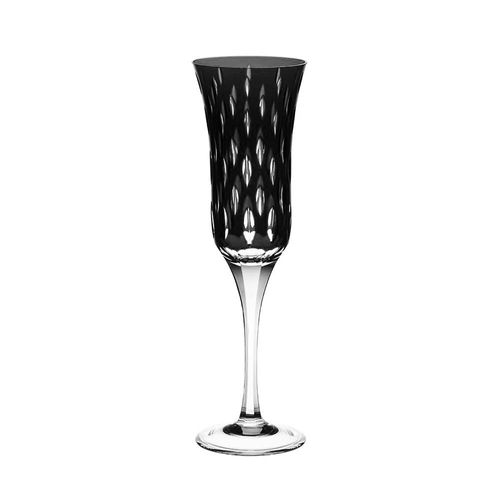 Taça de champagne em cristal Strauss Overlay 225.107.152 190ml preta