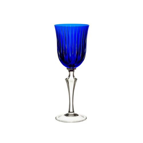 Taça para vinho tinto em cristal Strauss Overlay 237.102.150 350ml azul escuro