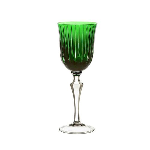 Taça para água em cristal Strauss Overlay 237.101.150 460ml verde escuro