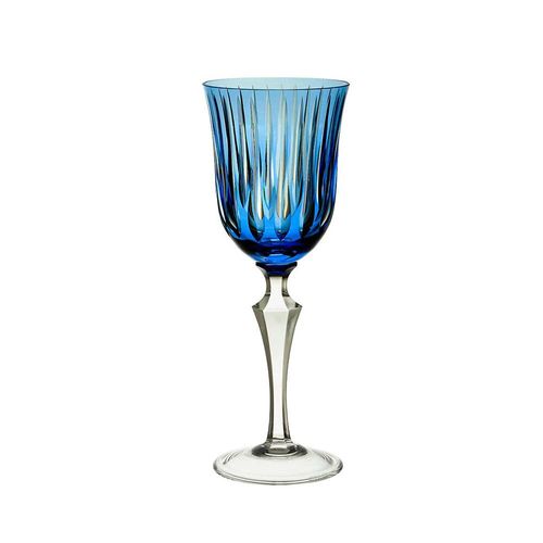 Taça para água em cristal Strauss Overlay 237.101.150 460ml azul claro