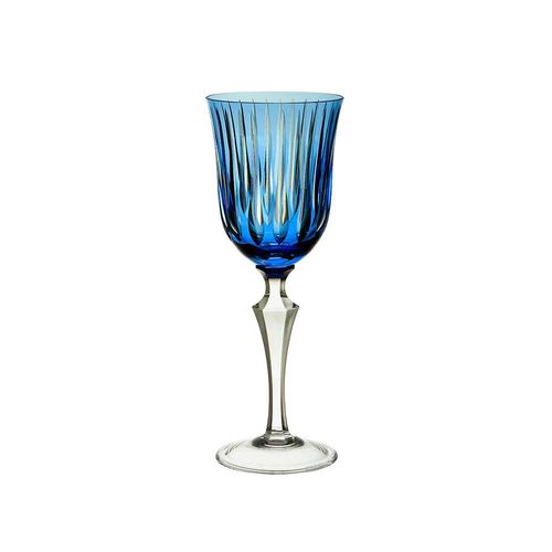 Taça para vinho tinto em cristal Strauss Overlay 237.102.150 350ml azul claro