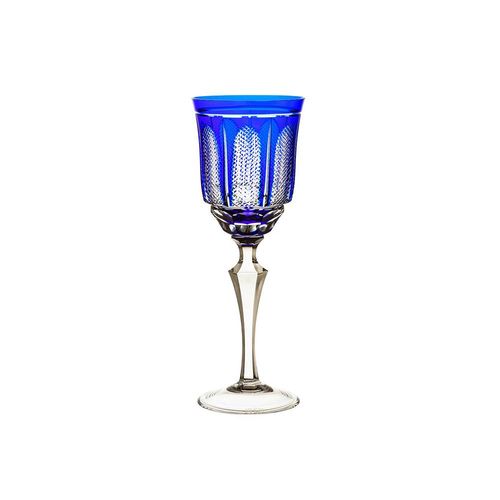 Taça para vinho branco em cristal Strauss Overlay 237.103.151 310ml azul escuro