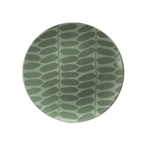 Prato raso em melamina Byzoo Leaf 27,9cm verde