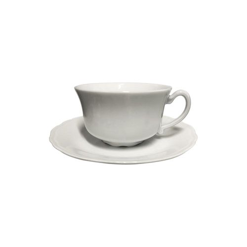 Xícara chá com pires em porcelana Limoges The Colbert 6,5x15,8cm
