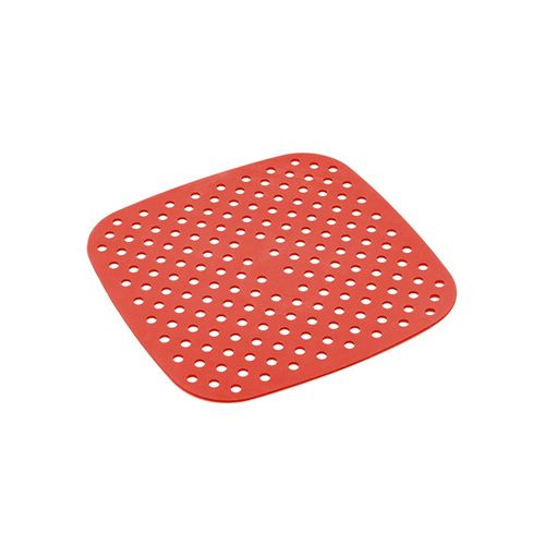 Tapete protetor em silicone para Air Fryer quadrado Lyor 18,5cm vermelho