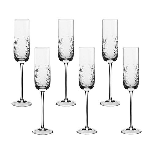Jogo de taças champagne em cristal Strauss 232ml 6 peças 401.607.167
