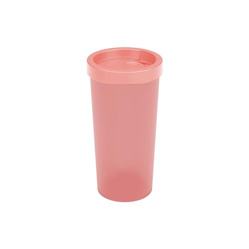Copo com tampa em plástico Coza Nutri 500ml rosa