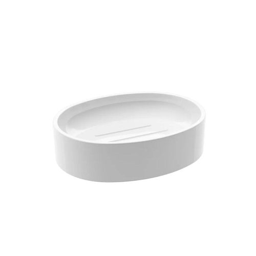 Saboneteira em plástico Coza Spoom 11,5x8,9x3cm branco