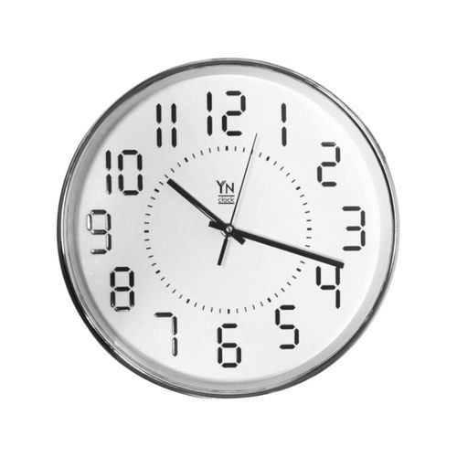 Relógio para parede YN Clock 32,8x4cm prata