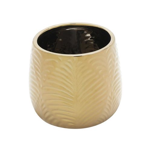 Vaso decorativo em cerâmica Royal 16x13cm dourado - 60379