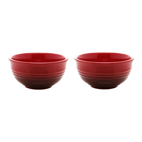 Jogo de bowls em cerâmica Wolff Retrô 14x47 2 peças vermelho