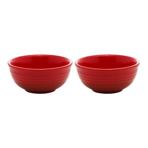 Jogo de bowls em cerâmica Wolff Retrô 10x4,5 2 peças vermelho