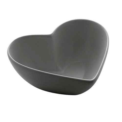 Bowl em cerâmica Lyor Heart 14x13x5cm cinza