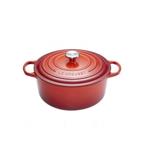 Panela redonda em ferro Le Creuset Signature 26cm vermelha Panela redonda em ferro Le Creuset Signature 26cm vermelha