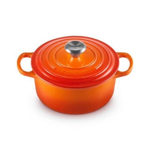 Panela redonda em ferro Le Creuset Signature 28cm laranja Panela redonda em ferro Le Creuset Signature 28cm laranja