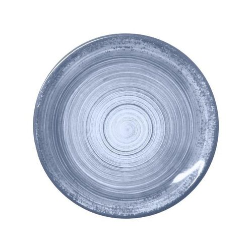 Prato raso em porcelana Schmidt Esfera 27cm azul