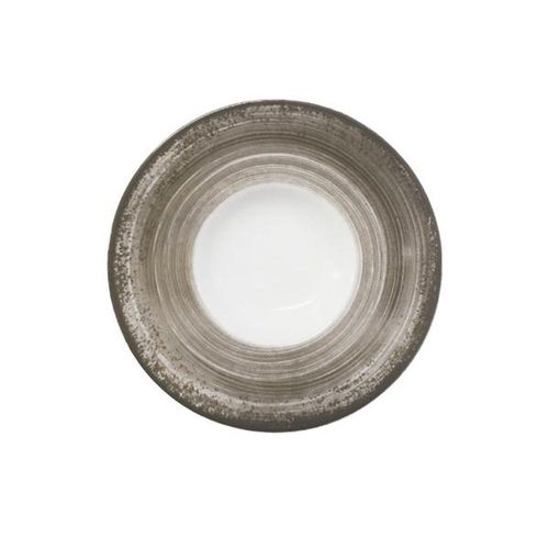 Prato para risoto em porcelana Schmidt Esfera 21cm cinza