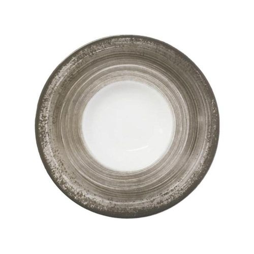 Prato para risoto em porcelana Schmidt Esfera 27cm cinza