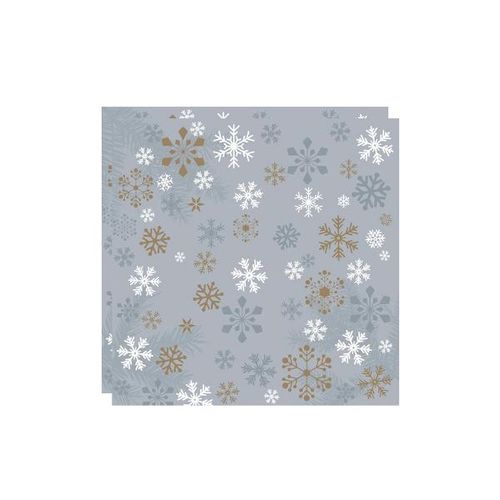 Jogo de guardanapos em papel Paper Design Xmas Snow Grey 33x33cm 20 peças