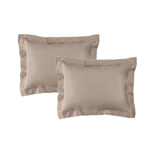 Jogo de fronhas 2 peças Trussardi San Pietro 200 fios 50cmx70cm Avena/Avena
