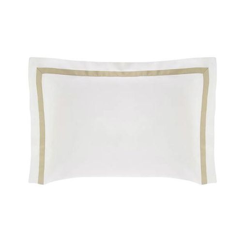 Fronha Trussardi  Vercelli 300 fios 50cmx70cm Branco/Marmo