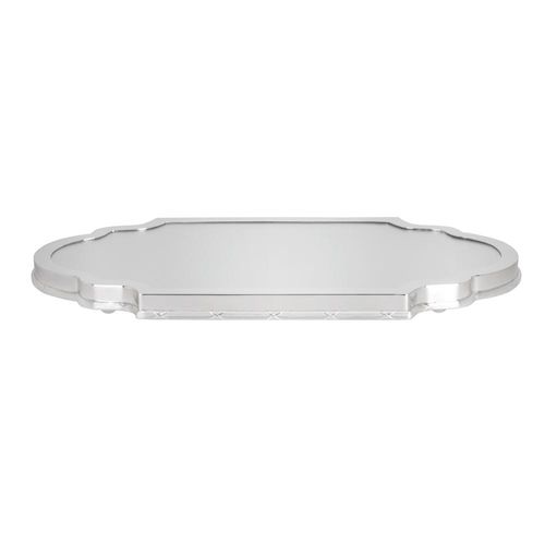 Suporte de centro de mesa em prata Silverlux Croise 66x36cm Suporte de centro de mesa em prata Silverlux Croise 66x36cm