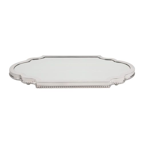 Suporte de centro de mesa em prata Silverlux Elegance 66x36cm Suporte de centro de mesa em prata Silverlux Elegance 66x36cm