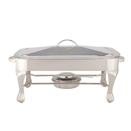 Rechaud retangular em prata Silverlux 38x24x22cm