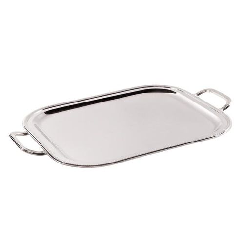 Bandeja retangular com alças em prata Silverlux Pérola 40x31cm Bandeja retangular com alças em prata Silverlux Pérola 40x31cm