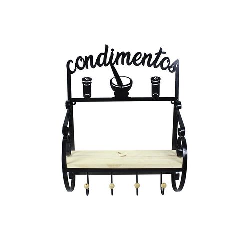 Prateleira chapa Monte Real Condimentos 59x50x23cm Prateleira chapa Monte Real Condimentos 59x50x23cm